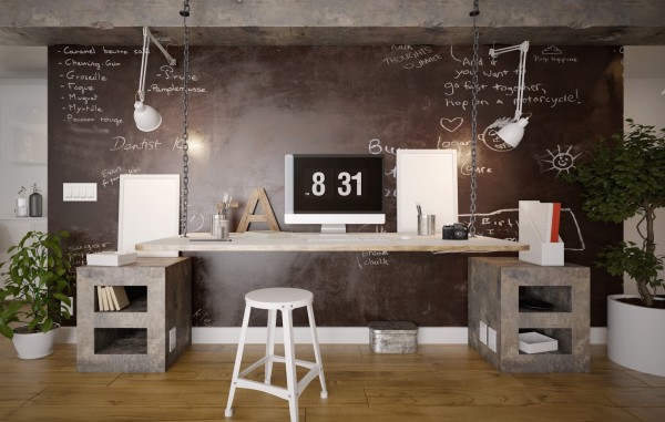 Munkahely baltával faragva: Industrial workspace