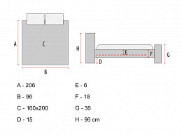 AZRR-90 kárpitozott ágykeret ágyráccsal 90x200