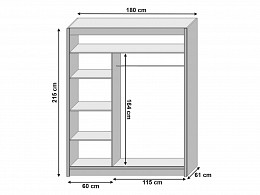LWOS tolóajtós gardróbszekrény