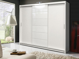 Tolóajtós gardróbszekrény Led világítással 250 cm
