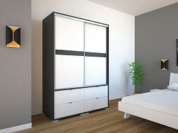 CZR-120 tolóajtós gardróbszekrény 120 cm