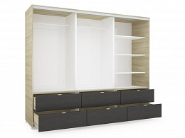 CZR-239 tükrös tolóajtós gardróbszekrény 239 cm