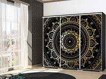 ISAR-239 tolóajtós gardróbszekrény 239 cm, mandala