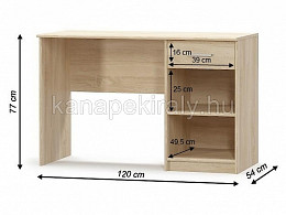 Tereza számítógépasztal, 120 cm