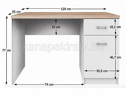 Tóbia PC asztal, 120 cm