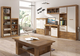 Maximus könyvespolc W - Burgundy tölgy