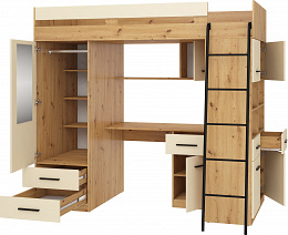 Level galériaágy jobbos - Artisan tölgy - Krém