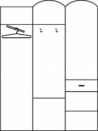 Előszoba bútor szett 2 - Világos Sonoma tölgy