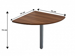 Bahama íróasztal sarokelem, 75 cm