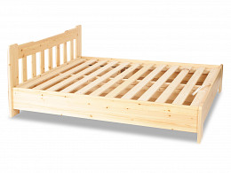LETS-120 ágyneműtartós tömör fenyő ágykeret ágyráccsal 120x200