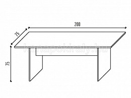 Malibu 23 tárgyalóasztal, 200 cm