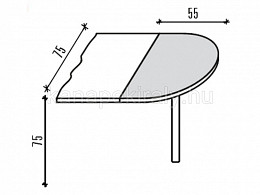 Malibu 29 íróasztal lezáró elem, 55 cm