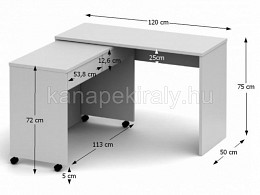 VERS-120 számítógépasztal, 120 cm