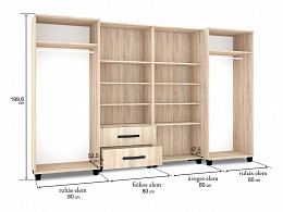 DBL-320 nappali szekrénysor 320 cm