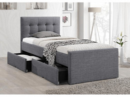 VISK-90 kárpitozott ágykeret ágyráccsal 90x200
