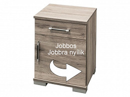 MSS 1 ajtós 1 fiókos éjjeliszekrény, jobbos