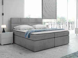 TYP57 boxspring ágyneműtartós kárpitozott bonellrugós matracos franciaágy 140x200