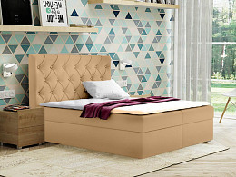 TYP56 boxspring ágyneműtartós kárpitozott bonellrugós matracos franciaágy 160x200