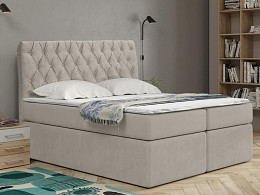 TYP58 boxspring ágyneműtartós kárpitozott bonellrugós matracos franciaágy 180x200