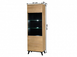 Nara vitrines szekrény