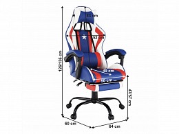 CPTI ergonómiai kialakítású állítható háttámlás lábtartós gamer irodai forgószék