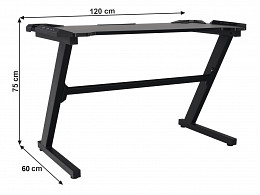 JDS-120 fémvázas gamer számítógépasztal, 120 cm