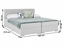 FEAA-180 kárpitozott boxspring ágy 180x200