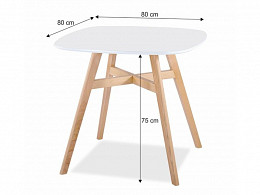DJNE-80 fix étkezőasztal, 80 cm