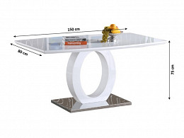 ZAIR-150 étkezőasztal, 150 cm
