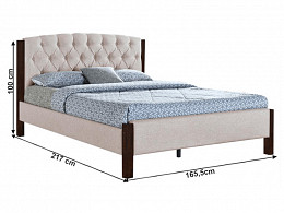 ELEA-160 kárpitozott ágykeret ágyráccsal 160x200 matrac nélkül