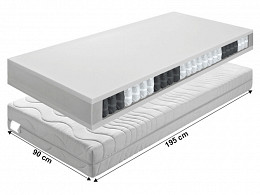 BETA-90 táskarugós hipoallergén matrac 90x195