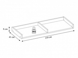 Mia polc 110 cm