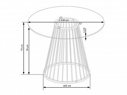 LVRP-120 fix étkezőasztal, 120 cm