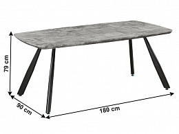 ADL-180 fix étkezőasztal, 180 cm