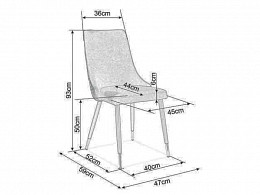 Fix fémvázas szövetkárpitozású étkezőszék