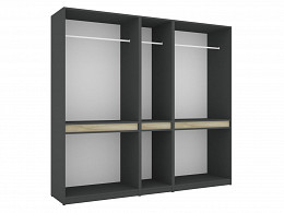 BSS-225 tükrös gardróbszekrény RGB LED világítással 225 cm