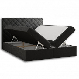 Atos boxspring ágyneműtartós kárpitozott bonellrugós matracos franciaágy 160x200