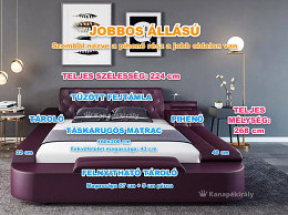 Palmas franciaágy rugós matraccal 160x200 fekvőfelülettel, jobbos