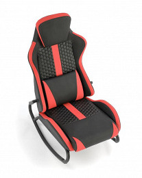 Gamer hintafotel, fekete - piros