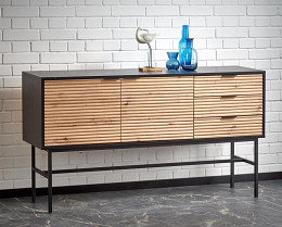 Murano KM-1 komód, artisan tölgy - fekete