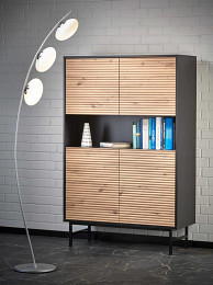 Murano KM-3 komód, artisan tölgy - fekete