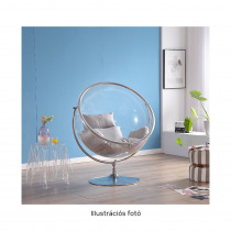 Bubble New 2 függő fotel állvánnyal, átlátszó - arany - szürke