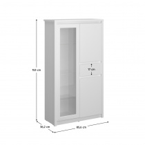 Erodin alacsony vitrin 2D1W1S, fehér