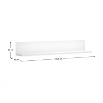 Erodin polc 130 cm, fehér