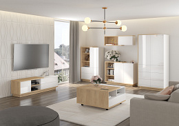 Hybrid előszobafal - Cremona tölgy - Fehér