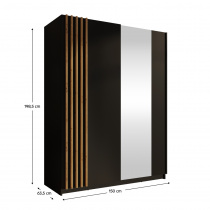 Bajadero tolóajtós gardróbszekrény, 150 cm