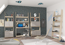 Rack 60 könyvespolc - Endgrain tölgy