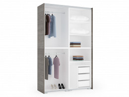 FNX-134 MF tolóajtós gardróbszekrény 134 cm