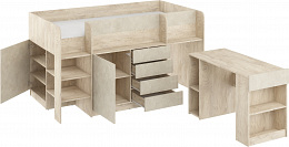 Smile galériaágy balos - Endgrain tölgy - Granada mandula