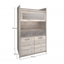 Jesi alacsony vitrin 2D1W1S